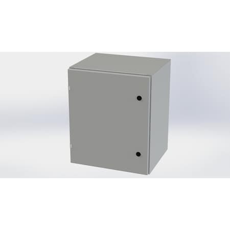 Saginaw Control & Engineering 1/4 Turn Latch Electrical Enclosures, 24 in H, 16 in D, 20 in W, NEMA 3R, 4, 12, 13, Carbon Steel SCE-24EL2016LP